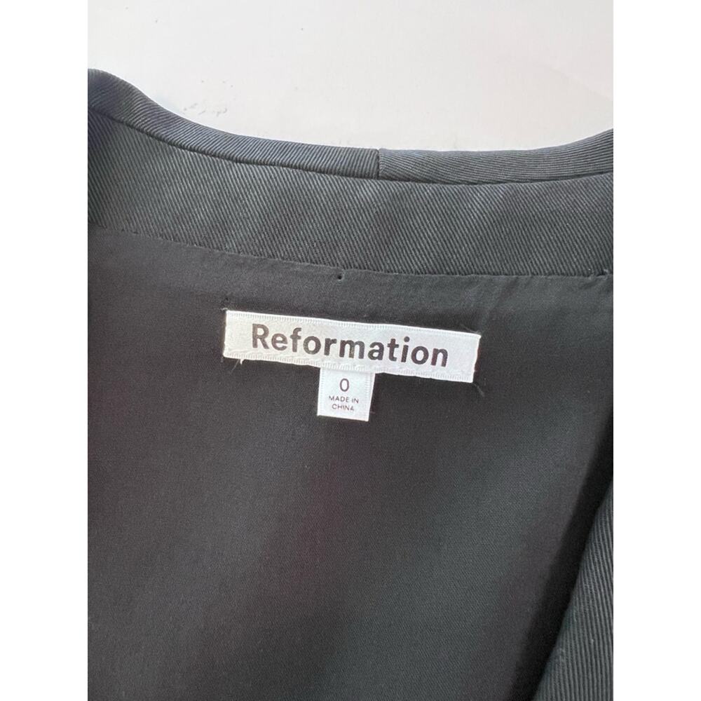Reformation Oakley Peplum Vest Top in Black Sz 0 - Picture 7 of 7